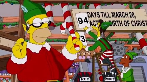Cabecera de entrada de Los Simpsons para Navidad 