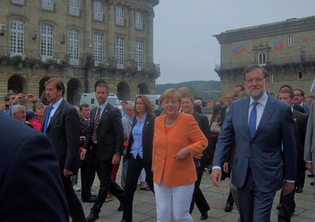 La canciller alemana, Angela Merkel, y el presidente del Gobierno, Mariano Rajoy