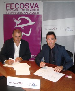 Firma del convenio entre Caja España-Duero y Fecosva