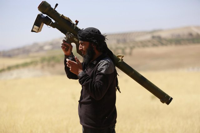 Un islamista sirio del grupo al-Nusra