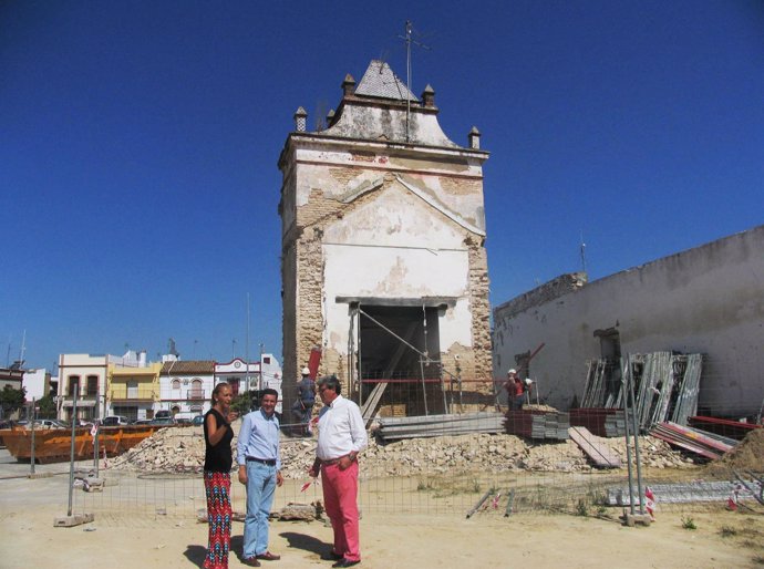 Torre del contrapeso de la hacienda Casagrande.