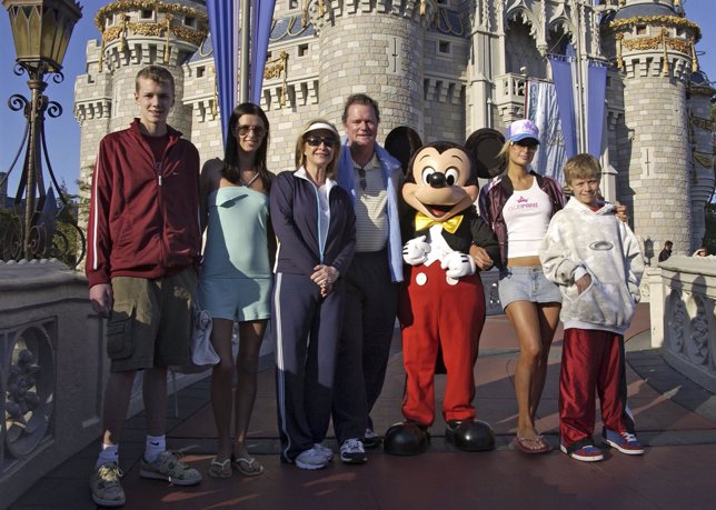 (FEB. 19, 2005): In The Shadow Of Cinderella Castle, Paris Hilton (Second From R