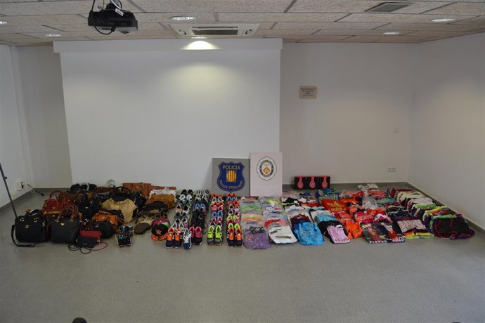 Material decomisado en Sitges