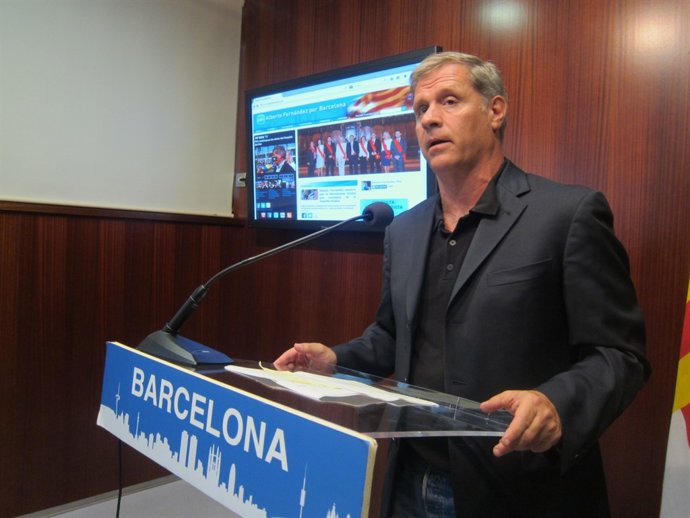 El líder del PP en el Ayuntamiento de Barcelona, Alberto Fernández