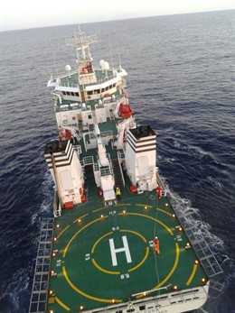 Evacuación del enfermo del Juan de la Cosa