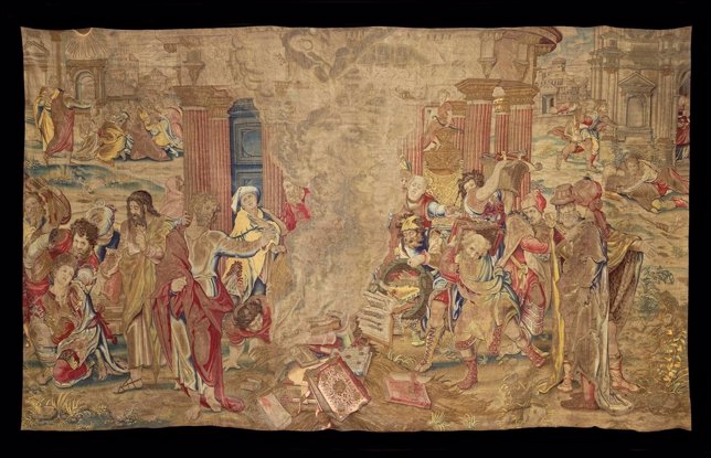 El tapiz 'San Pablo quemando los libros paganos'