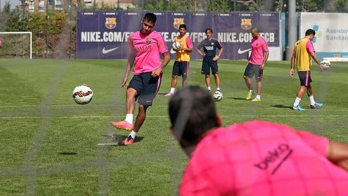 Neymar entrenamiento Barcelona