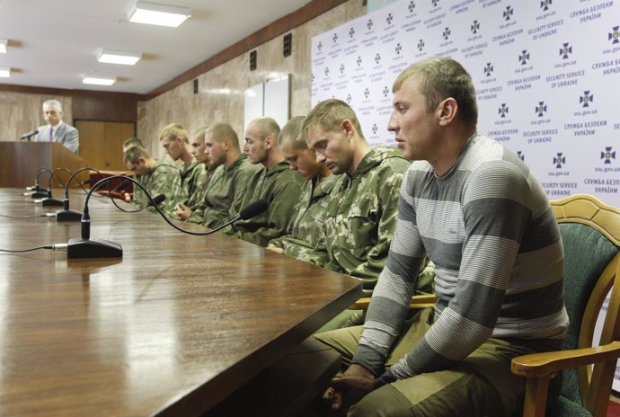Militares rusos capturados en Ucrania