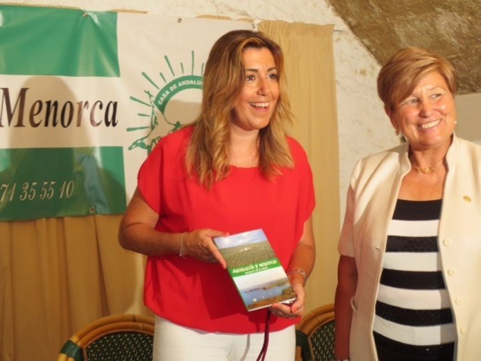 La presidenta de la Junta, Susana Díaz, en Mahón (Menorca)