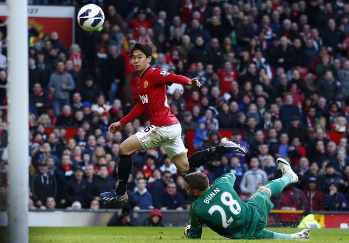 Kagawa marca con el Manchester United