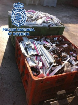 Dos detenidos por sustraer 400 kilos de aluminio