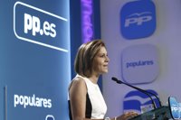 Cospedal cree que Pujol "seguramente" es la puntilla para CiU