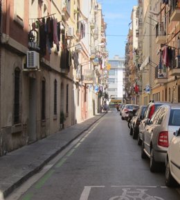 Calle del barrio de la Barceloneta
