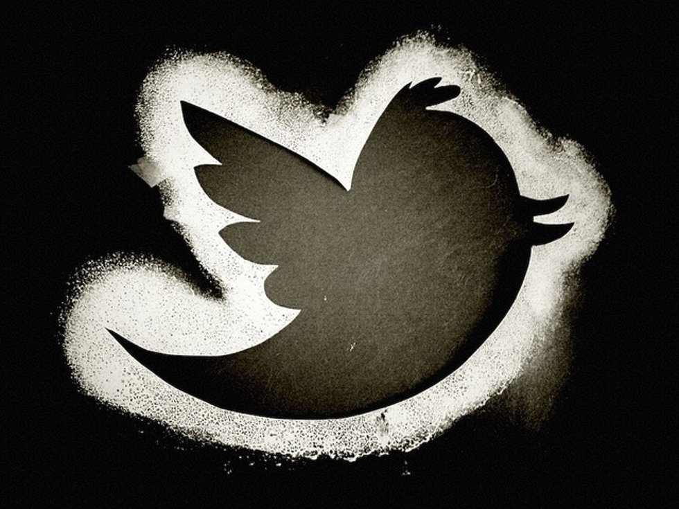 Logotipo de Twitter en color negro