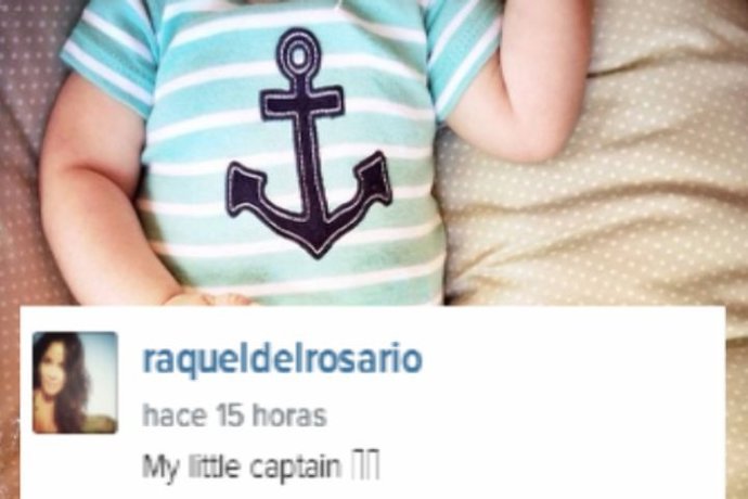 Raquel del Rosario feliz con 'su pequeño capitán'