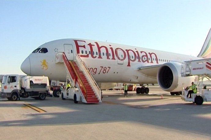 Primer aterrizaje de Ethiopian Airlines en Madrid