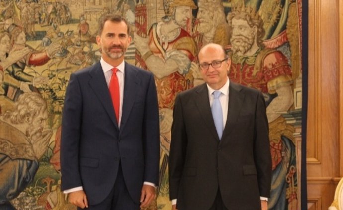 El Rey, Felipe VI con el presidente del Tribunal de Cuentas