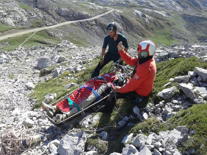 Rescate escalador en Picos de Europa