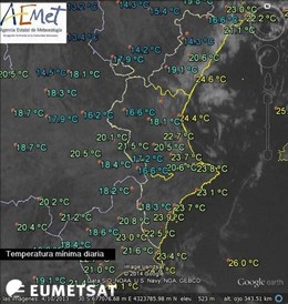 Otra noche cálida en la Comunitat