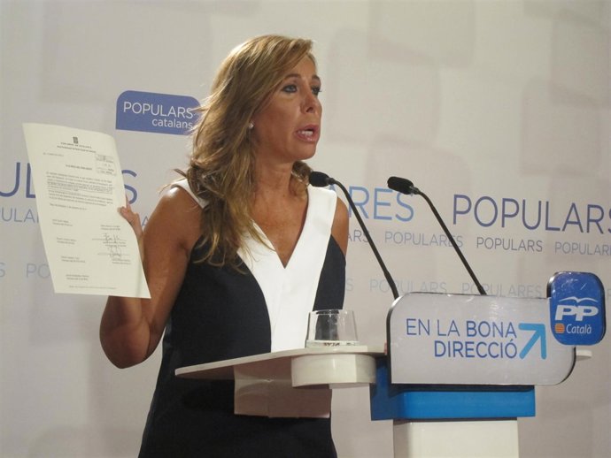La presidenta del PP catalán Alicia Sánchez-Camacho (PP) 
