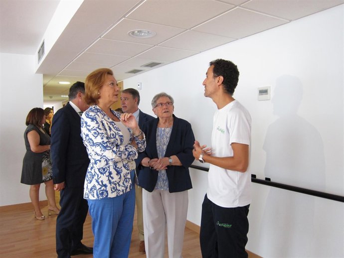 Rudi ha visitado este miércoles la sede de Aspace en Zaragoza