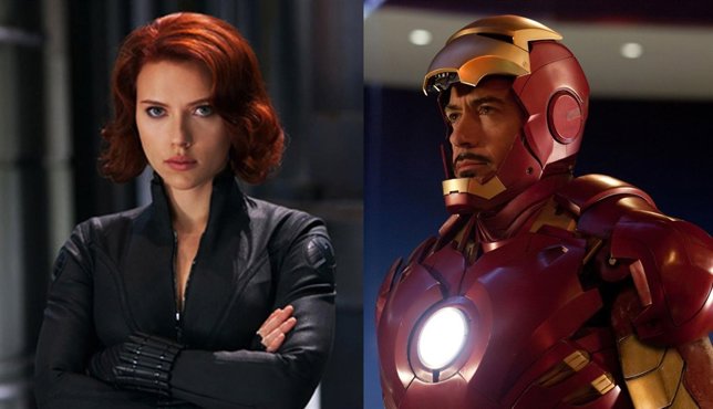 Viuda Negra y Iron Man