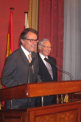 Artur Mas (pte.Generalitat) Miquel Valls (pte.Cámara de Comercio de Barcelona)