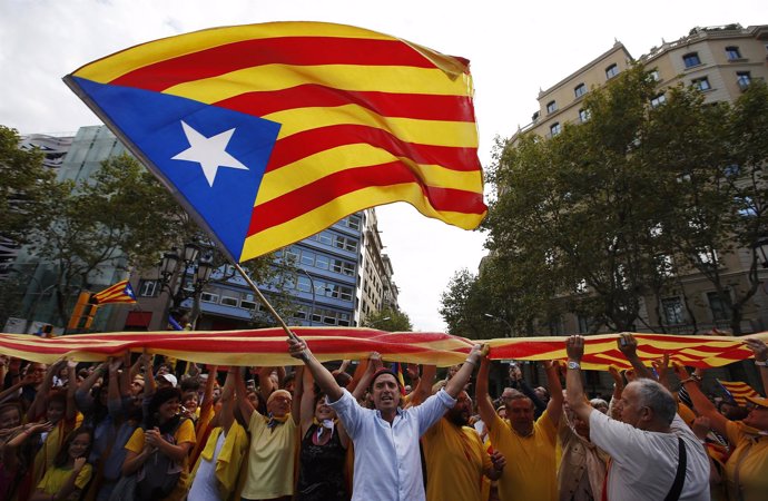 Diada 2013 cadena humana por la independencia de Cataluña