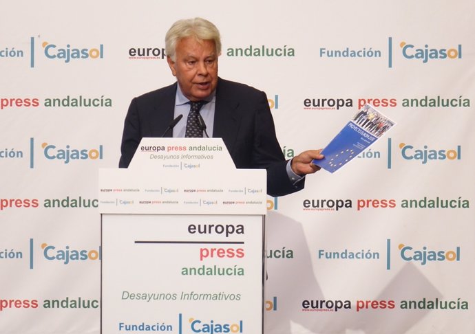 El expresidente Felipe González, en los desayunos de Europa Press Andalucía