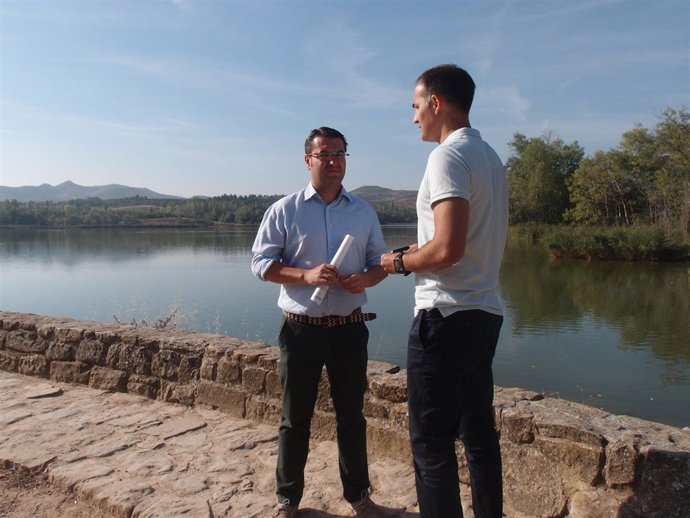 Merino, en La Grajera, durante la presentación del triatlon