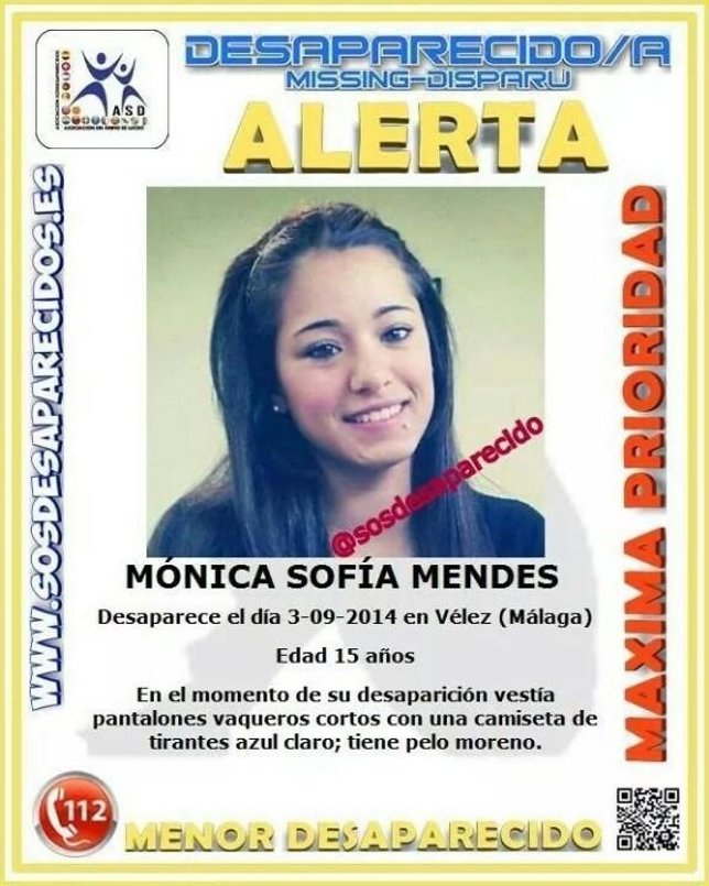 Menor desaparecida en Vélez-Málaga