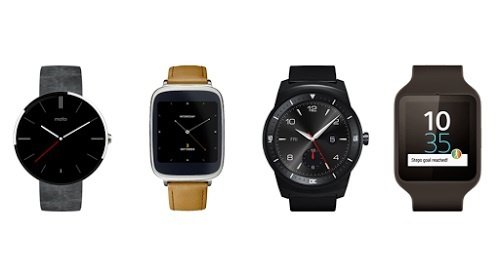 Distintos relojes con Android Wear