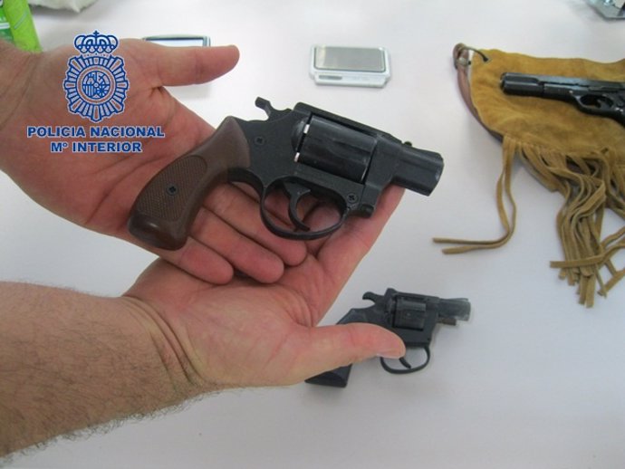 Armas de fuego intervenidas por la Policía en Benicarló.