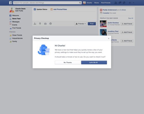 Herramienta de Facebook para la privacidad 