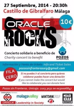 Cartel del concierto solidario de Oracle Rocks! 2014