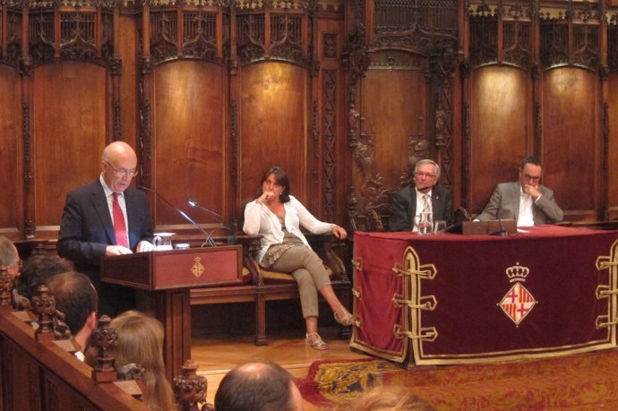 Joan Rigol, concejal Sònia Recasens,alcalde Xavier Trias,concejal Jaume Ciurana