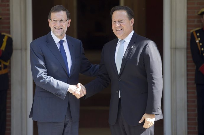 Rajoy y el presidente de Panamá, Juan Carlos Varela