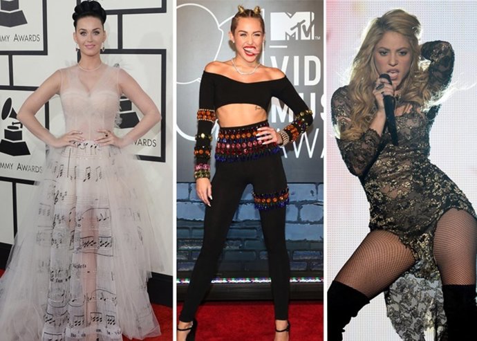 Shakira katy perry miley cyrus 