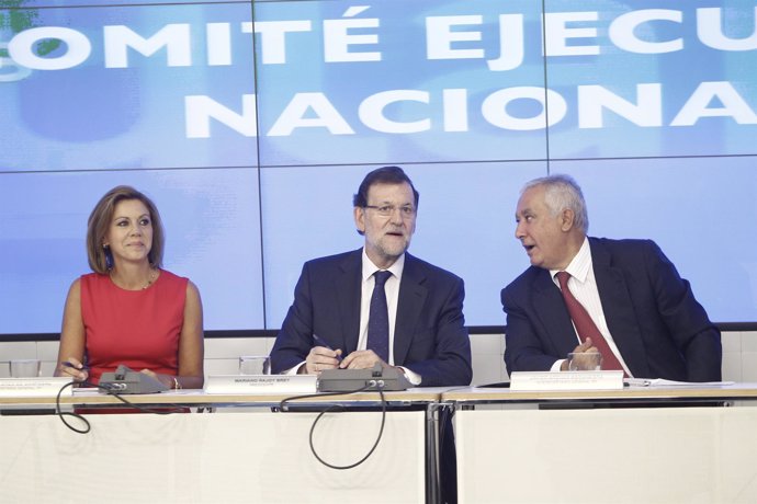 Mariano Rajoy, Maria Dolores de Cospedal y Javier Arenas