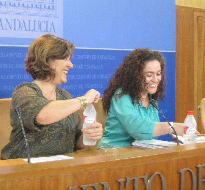 Alba Doblas e Inmaculada Nieto, hoy en rueda de prensa