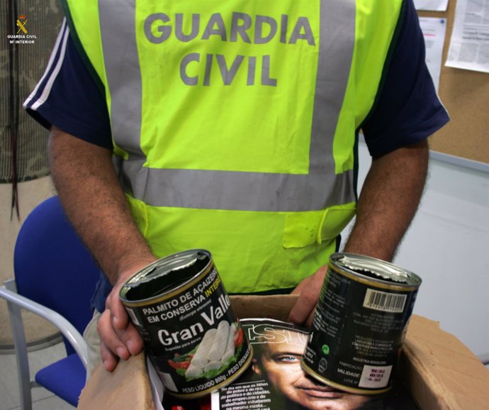 La Guardia Civil interviene droga en latas de conserva
