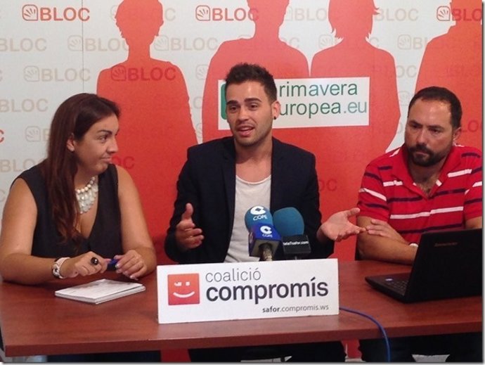 Fran Ferri junto a David Gimeno y Lorena Milvaques