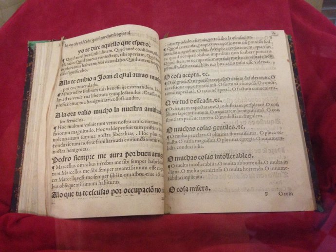 Manual de Antonio de Nebrija expuesto en el Archivo Municipal de Málaga