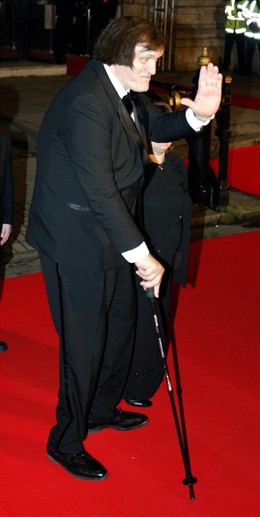 Richard Kiel, who played Jaws in the film Moonraker arrives for the World Premie