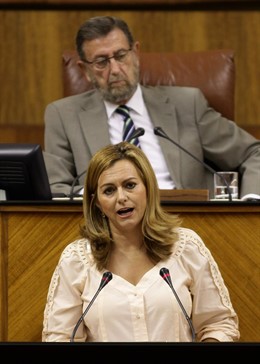 María Jesús Serrano, en el Parlamento