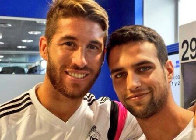 Jesus castro con sergio ramos y cristiano ronaldo
