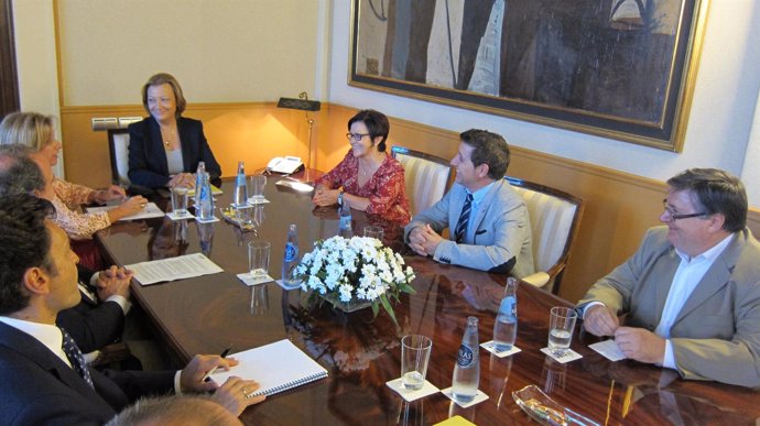Rudi se reúne con los alcaldes de Peralta de Alcofea y Villanueva de Sijena