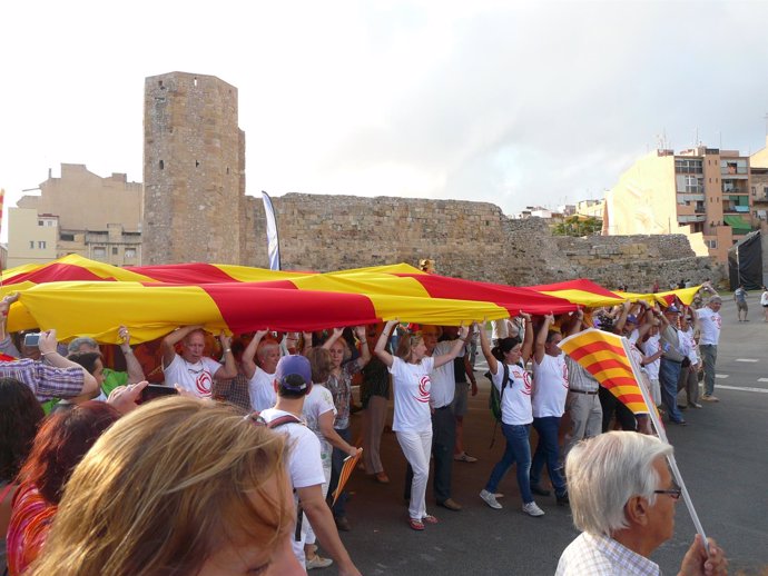 Acto de Societat Civil Catalana en Tarragona con motivo de la Diada