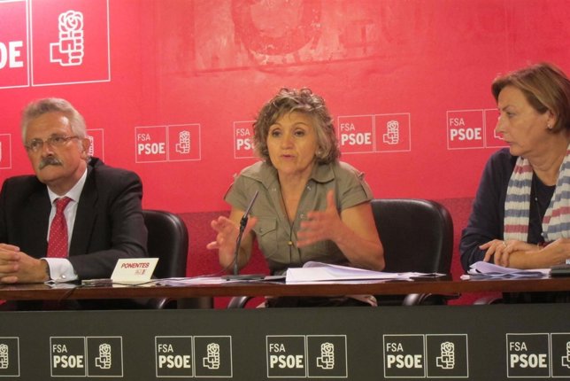 María Luisa Carcedo, en el centro