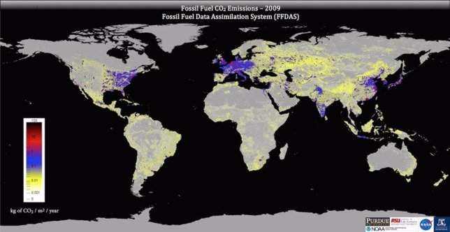 Emisiones de dioxido de carbono de combustible fósil